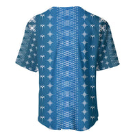 Blue Samoa Malu Tattoo Inspired Baseball Jersey LT05 - Polynesian Pride