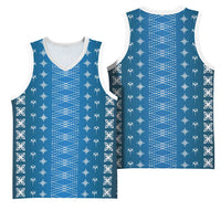 Blue Samoa Malu Tattoo Inspired Basketball Jersey LT05 - Polynesian Pride