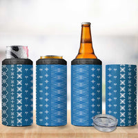 Blue Samoa Malu Tattoo Inspired 4 in 1 Can Cooler Tumbler LT05 - Polynesian Pride