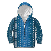 Blue Samoa Malu Tattoo Inspired Kid Hoodie - Polynesian Pride