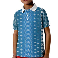 Blue Samoa Malu Tattoo Inspired Kid Polo Shirt LT05 Kid Blue - Polynesian Pride