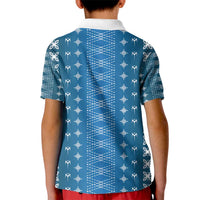 Blue Samoa Malu Tattoo Inspired Kid Polo Shirt LT05 - Polynesian Pride