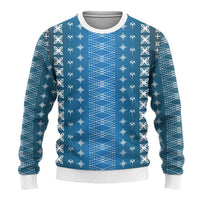 Blue Samoa Malu Tattoo Inspired Ugly Christmas Sweater LT05 - Polynesian Pride