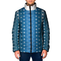Blue Samoa Malu Tattoo Inspired Padded Jacket LT05 Men Blue - Polynesian Pride