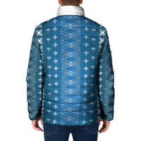 Blue Samoa Malu Tattoo Inspired Padded Jacket LT05 - Polynesian Pride