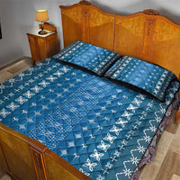 Blue Samoa Malu Tattoo Inspired Quilt Bed Set - Polynesian Pride