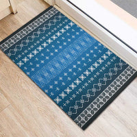 Blue Samoa Malu Tattoo Inspired Rubber Doormat LT05 - Polynesian Pride
