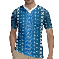 Blue Samoa Malu Tattoo Inspired Rugby Jersey LT05 - Polynesian Pride
