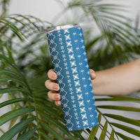 Blue Samoa Malu Tattoo Inspired Skinny Tumbler - Polynesian Pride
