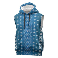 Blue Samoa Malu Tattoo Inspired Sleeveless Hoodie LT05 Blue - Polynesian Pride