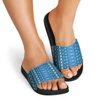 Blue Samoa Malu Tattoo Inspired Slide Sandals - Polynesian Pride