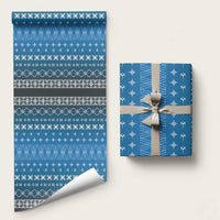 Blue Samoa Malu Tattoo Inspired Wrapping Paper LT05 58" × 23" Blue - Polynesian Pride