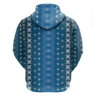 Blue Samoa Malu Tattoo Inspired Zip Hoodie LT05 - Polynesian Pride