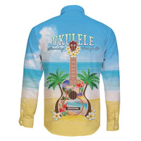 Hawaiian Ukulele Family Matching Off Shoulder Short Dress and Hawaiian Shirt Sound Of Happiness