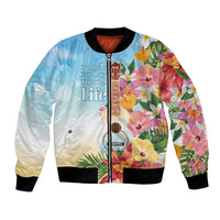 National Ukulele Day Bomber Jacket Tropical Vibe