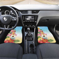 National Ukulele Day Car Mats Tropical Vibe LT05 Set 2pcs - Front Colorful - Polynesian Pride