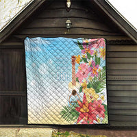 National Ukulele Day Quilt Tropical Vibe
