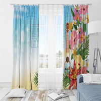 National Ukulele Day Window Curtain Tropical Vibe LT05 - Polynesian Pride