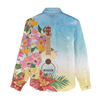 National Ukulele Day Women Casual Shirt Tropical Vibe