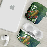 New Zealand Kea Bird AirPods Case With Maori Koru Fern LT05 - Polynesian Pride