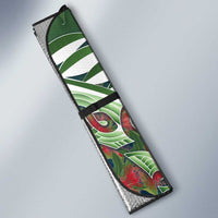 New Zealand Kea Bird Auto Sun Shade With Maori Koru Fern LT05 - Polynesian Pride