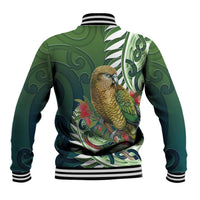 New Zealand Kea Bird Baseball Jacket With Maori Koru Fern LT05 - Polynesian Pride