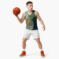 New Zealand Kea Bird Basketball Jersey With Maori Koru Fern LT05 - Polynesian Pride