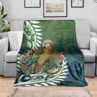 New Zealand Kea Bird Blanket With Maori Koru Fern LT05 - Polynesian Pride