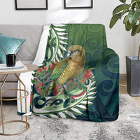 New Zealand Kea Bird Blanket With Maori Koru Fern - Polynesian Pride