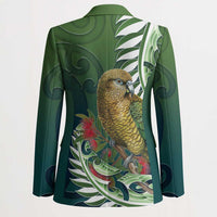 New Zealand Kea Bird Blazer With Maori Koru Fern LT05 - Polynesian Pride