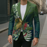 New Zealand Kea Bird Blazer With Maori Koru Fern LT05 - Polynesian Pride