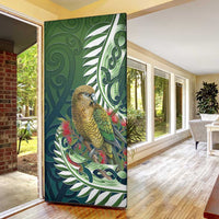 New Zealand Kea Bird Door Cover With Maori Koru Fern LT05 - Polynesian Pride