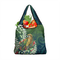 New Zealand Kea Bird Grocery Bag With Maori Koru Fern LT05 1-pack One Size Green - Polynesian Pride