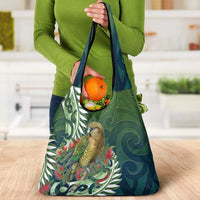 New Zealand Kea Bird Grocery Bag With Maori Koru Fern LT05 - Polynesian Pride