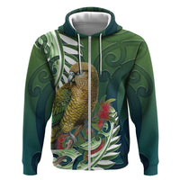 New Zealand Kea Bird Hoodie With Maori Koru Fern - Polynesian Pride