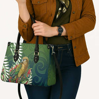 New Zealand Kea Bird Leather Bag With Maori Koru Fern LT05 - Polynesian Pride