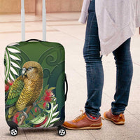 New Zealand Kea Bird Luggage Cover - Maori Koru Fern Design LT05 Green - Polynesian Pride