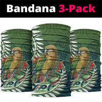 New Zealand Kea Bird Neck Gaiter With Maori Koru Fern LT05 package One Size: 25*50cm Green - Polynesian Pride