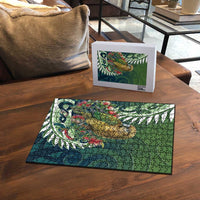 New Zealand Kea Bird Puzzle With Maori Koru Fern LT05 - Polynesian Pride