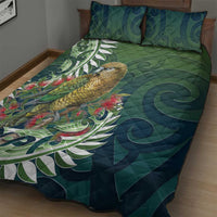 New Zealand Kea Bird Quilt Bed Set With Maori Koru Fern - Polynesian Pride