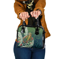New Zealand Kea Bird Shoulder Handbag With Maori Koru Fern - Polynesian Pride