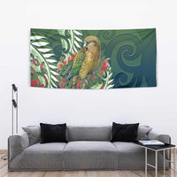 New Zealand Kea Bird Tapestry With Maori Koru Fern LT05 - Polynesian Pride