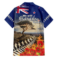 New Zealand ANZAC Day Family Matching Summer Maxi Dress and Hawaiian Shirt The Lonesome Pine With Soldier Fern LT05 - Polynesian Pride