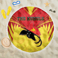 Papua New Guinea Rugby Beach Blanket Kumuls Heritage LT05 One Size 150cm Yellow - Polynesian Pride