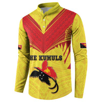 Papua New Guinea Rugby Custom Button Sweatshirt Kumuls Heritage LT05 - Polynesian Pride