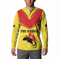Papua New Guinea Rugby Custom Button Sweatshirt Kumuls Heritage LT05 - Polynesian Pride