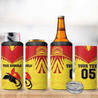 Papua New Guinea Rugby Custom 4 in 1 Can Cooler Tumbler Kumuls Heritage LT05 - Polynesian Pride