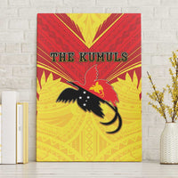 Papua New Guinea Rugby Canvas Wall Art Kumuls Heritage LT05 Without Frame Yellow - Polynesian Pride