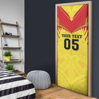 Papua New Guinea Rugby Custom Door Cover Kumuls Heritage LT05 - Polynesian Pride