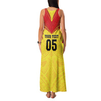 Papua New Guinea Rugby Custom Family Matching Tank Maxi Dress and Hawaiian Shirt Kumuls Heritage